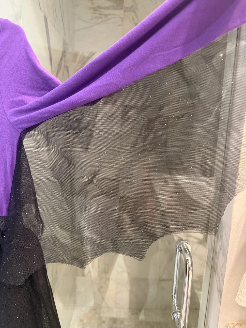The Children's Place Purple & Black Sequin Bat Dress